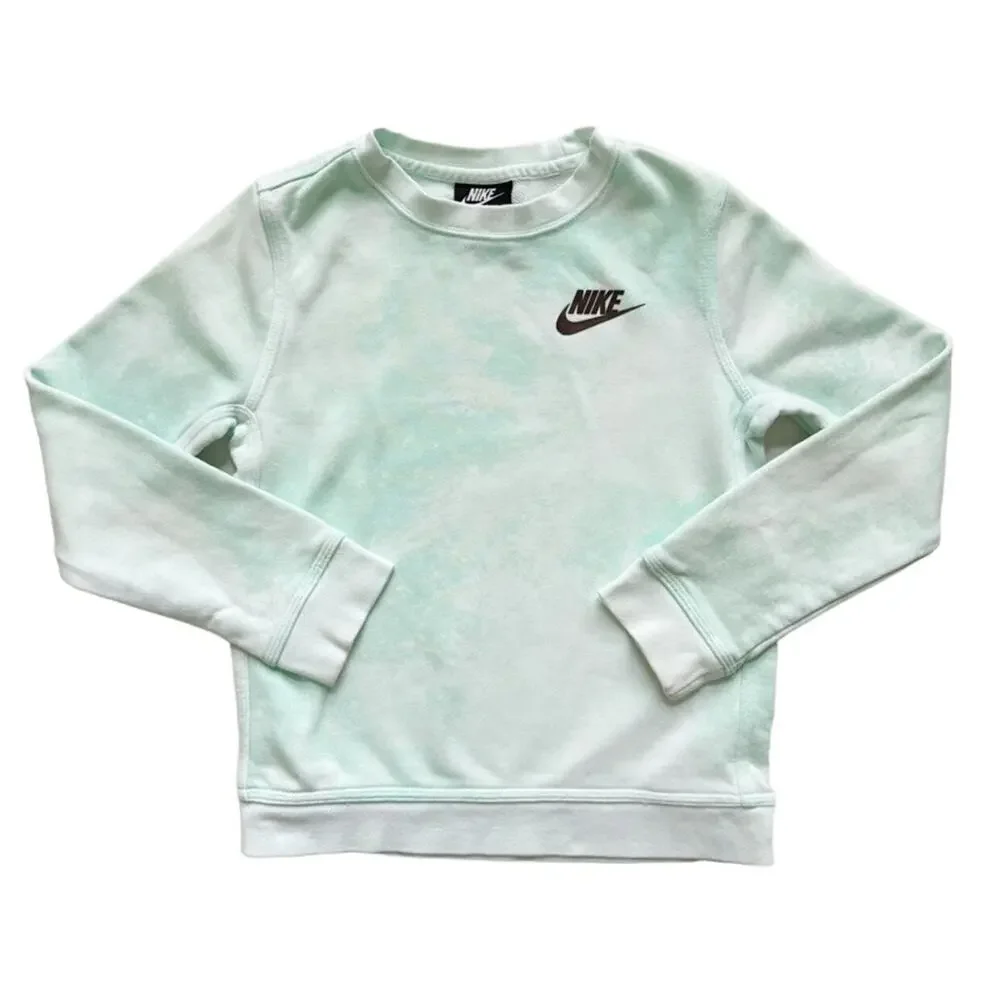 Nike Tie Dye Magic Club Pullover Crew Sweatshirt Size S(8-9)